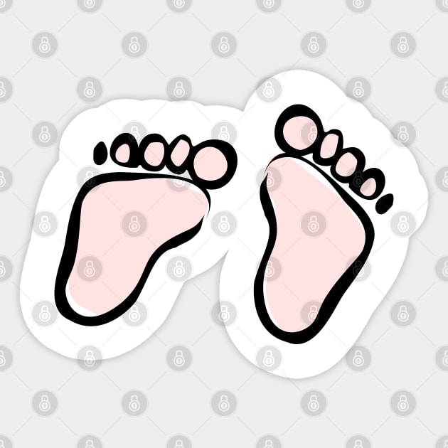 footprint Sticker by Ljuko